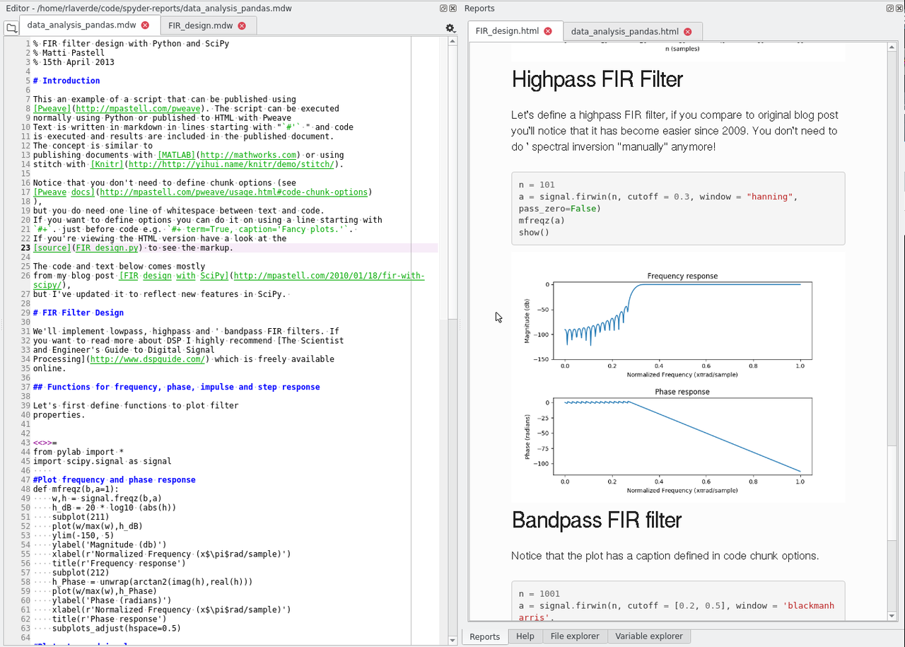 Spyder Reports